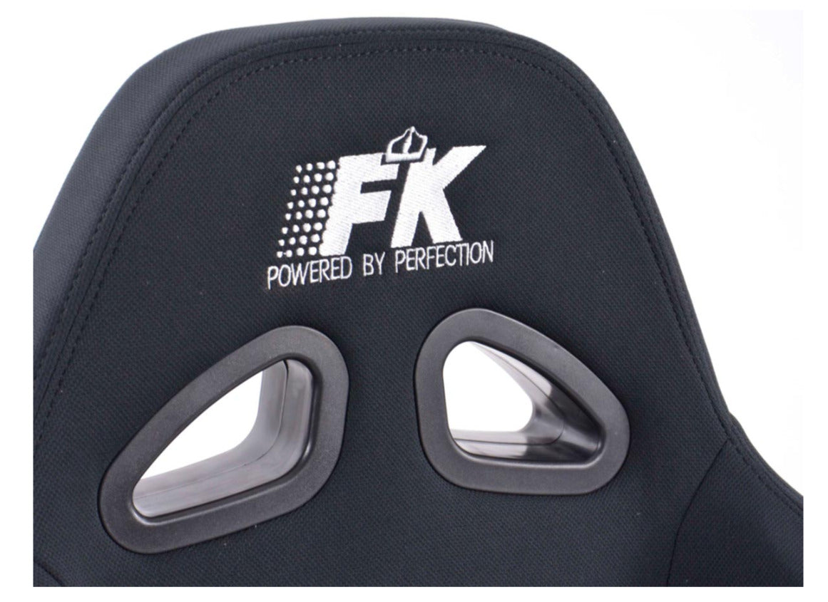 FK Universal Reclining Bucket Sports Seats Black Textile Motorsport Edition