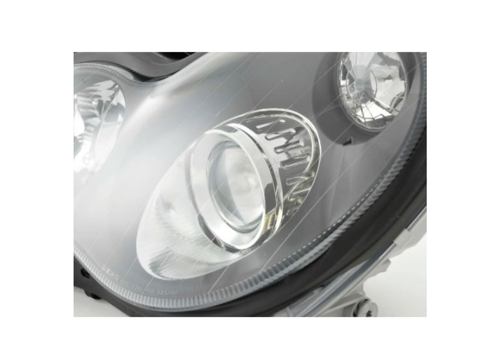 FK LED DRL Angel Eye Projektor-Scheinwerfer-Set Mercedes C-Klasse W203 00–02 LHD