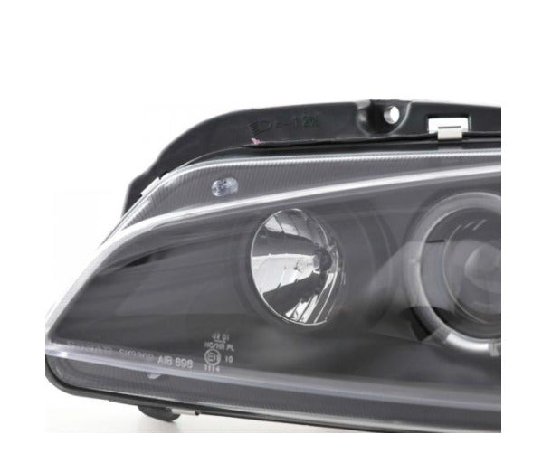 FK LED DRL Angel Eye Halo Ring Headlights Peugeot 106 S2 2 MK2 96-03 black LHD