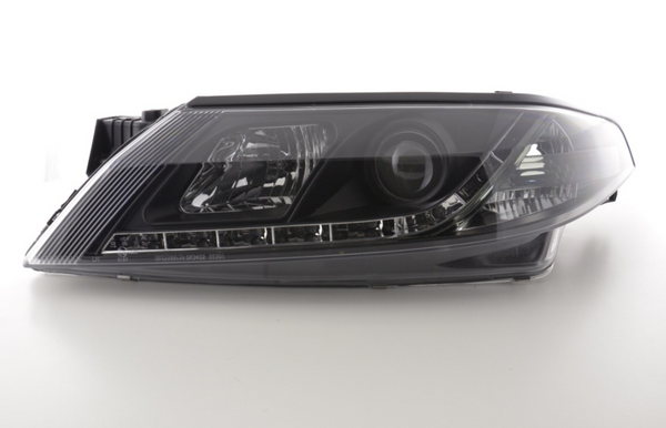 FK LED DRL Angel Eye Lightbar Halo headlights Renault Laguna G 01-05 black LHD