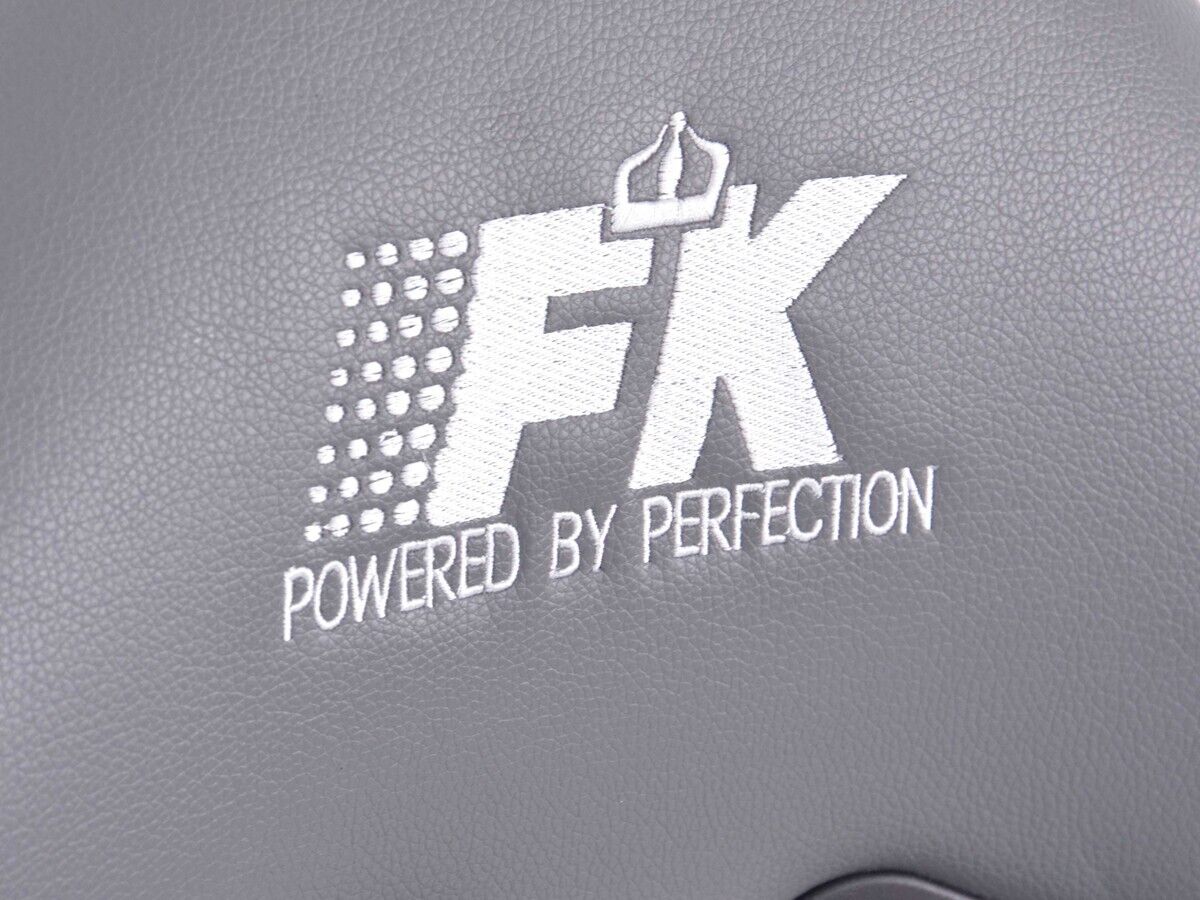 FK Pair GREY BLACK Universal Full Bucket Sports Seats - Deluxe FG Glossy Back