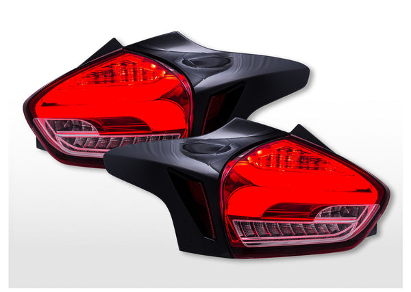 FK Pair LED DRL Lightbar tail rear lights Ford Focus 3 MK3 C346 15-18 ST RS LHD