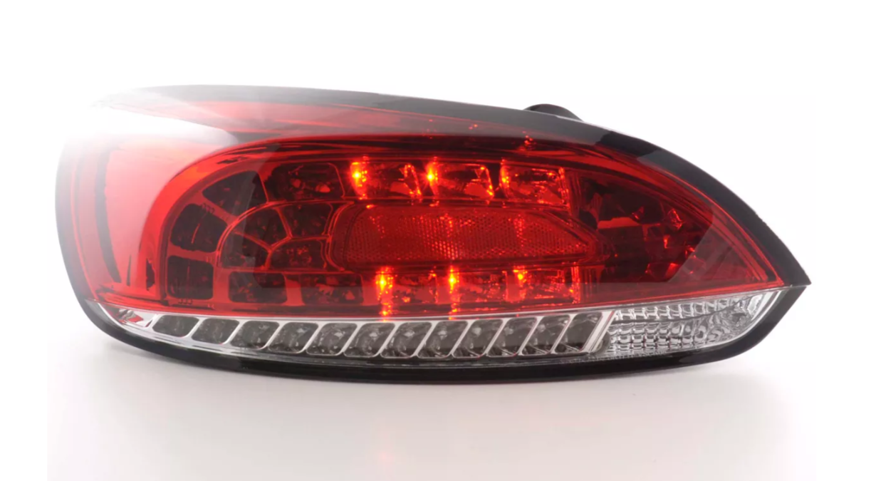 FK Paar LED-Lichtleiste RÜCKLEUCHTEN Lichtleiste DRL VW Scirocco 3 MK3 13 08+ rot klar