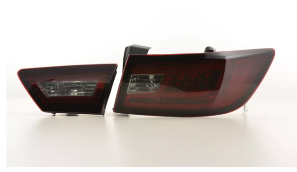 FK Pair LED Lightbar DRL Rear Lights Renault Clio 4 MK4 X98 12-16 red black LHD / RHD