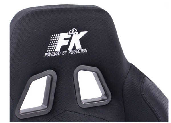 FK Pair Universal Recline & Fold Bucket Sports Seats Black HEATED