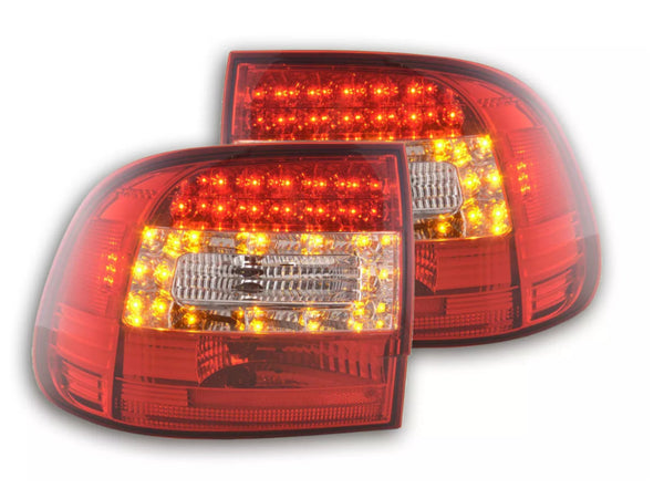 FK Pair LED DRL Lightbar REAR LIGHTS Tail Lamps Porsche Cayenne 955 02-06 red clear 9PA LHD