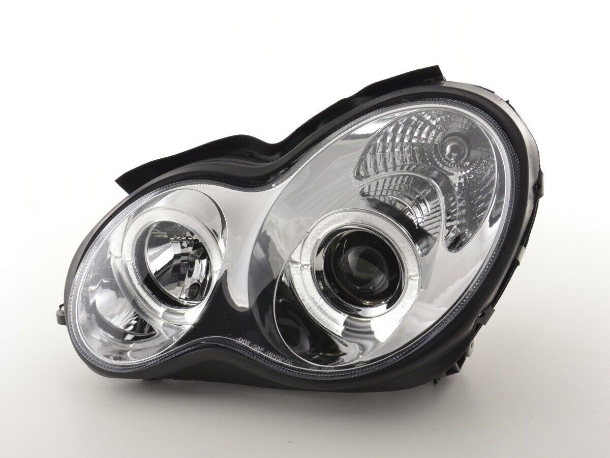 FK LED DRL Angel Eye Halo Ring Headlights Mercedes C-Class W203 203 00-07 LHD