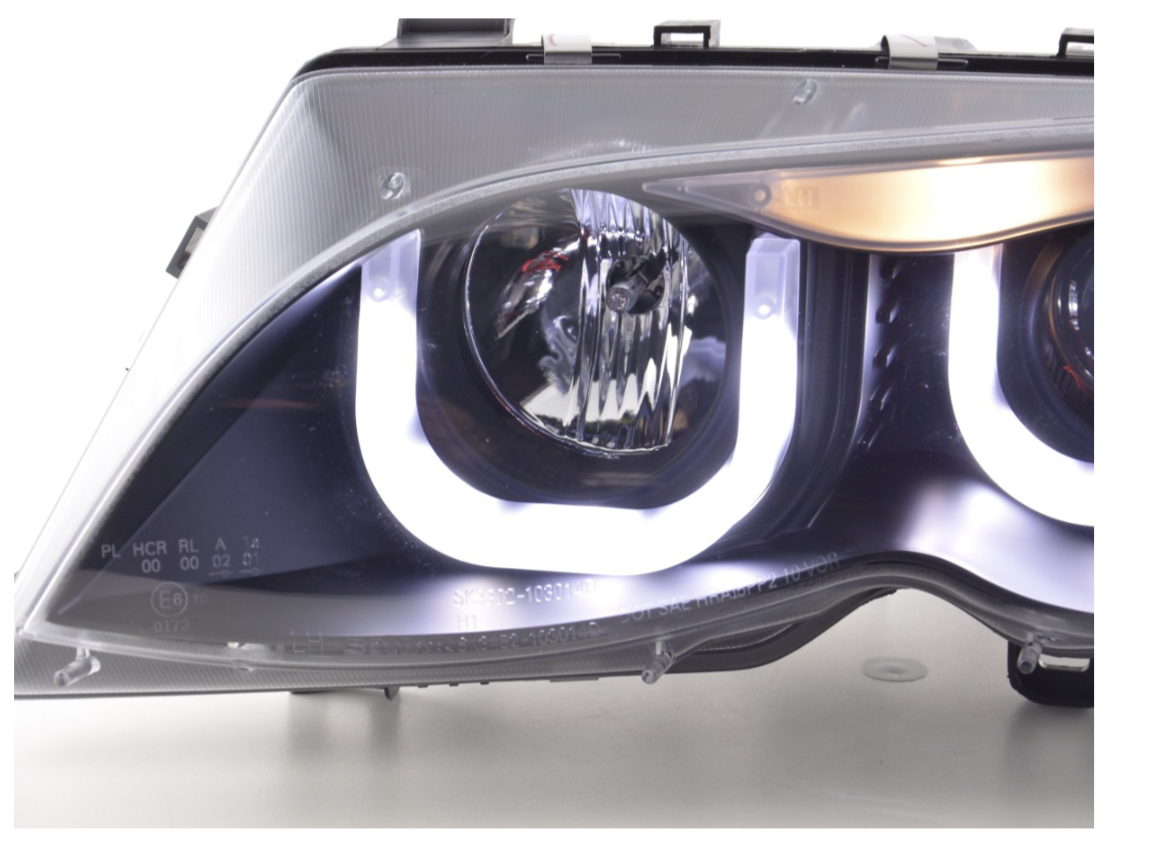 FK Paar LED DRL 3D-Lichtbalkenscheinwerfer BMW 3er E46 Limousine Touring 02–05 RHD