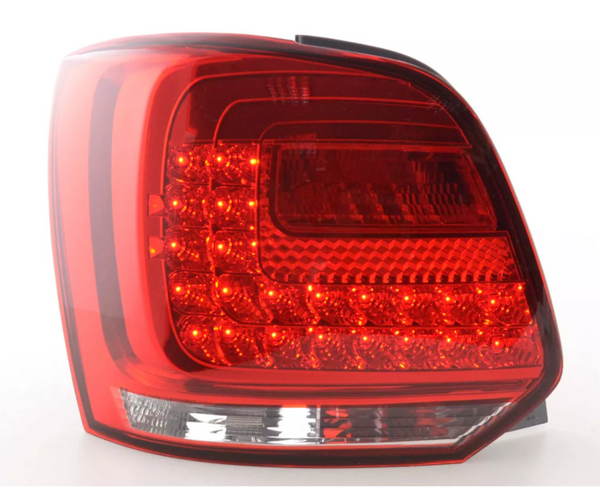 FK Set VW Polo 6R 09+ clear red LED REAR LIGHTS LAMPS TAIL BLACK LHD GTI