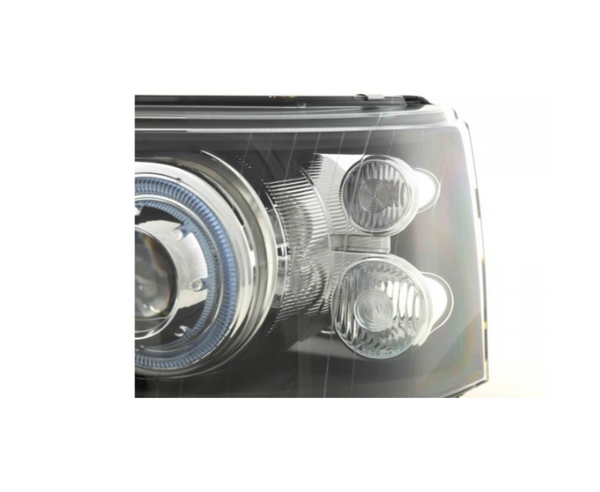 FK Pair Angel Eye headlights VW Transporter T5 7J / 7H 03-09 black LHD + RHD Uni