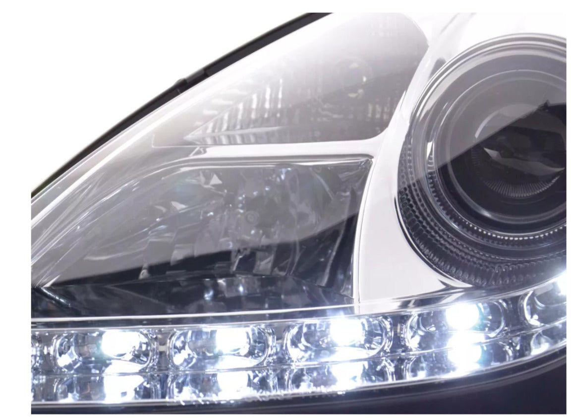 FK LED DRL Lightbar Headlights Mercedes SLK R171 04-11 171 chrome AMG LHD