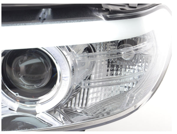 FK Pair LED DRL Projector Halo XENON CCFL Headlights BMW X5 E53 03-06 chrome LHD