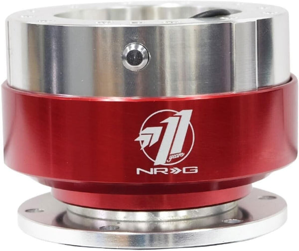 NRG Innovations SRK-100RD Forged Quick Release Steering Wheel Boss Hub Silv Red