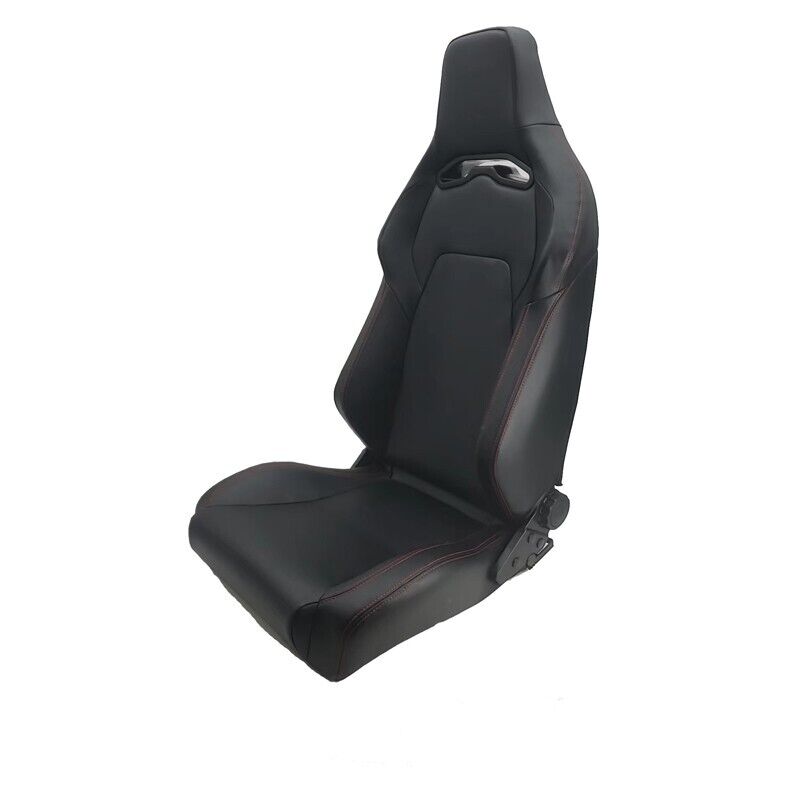 ATS x1 Universal Sports Bucket Seat Black Synthetic leather + Red stitch