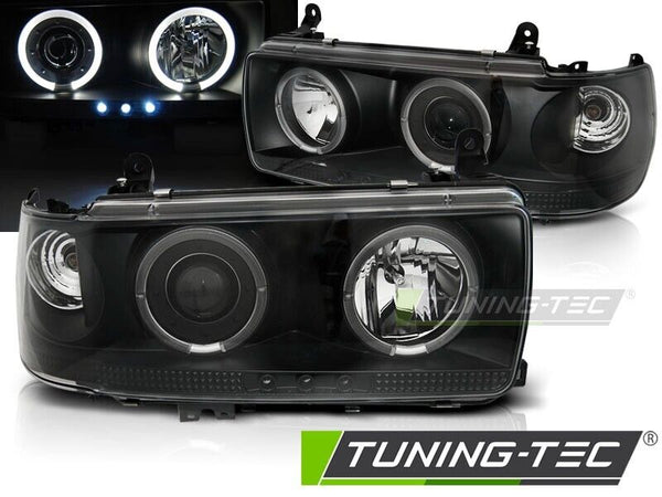 Tuning-Tec LED DRL Halo Ring 3D Headlights TOYOTA LAND CRUISER FJ 80 90-97 LHD