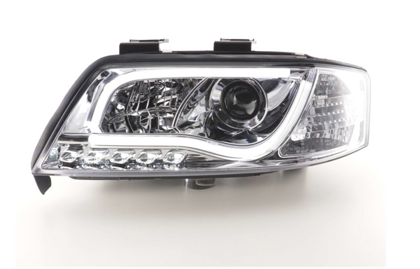 FK LED Headlights LED DRL Lightbar A6 C5 4B 97-01 Chrome S6 S-Line LHD