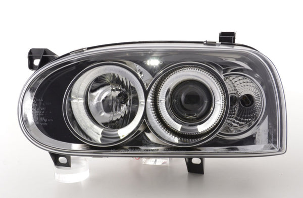 FK LED DRL Angel Eye Halo Ring headlights VW Golf 3 MK3 1HXO 1 EXO 91-97 LHD