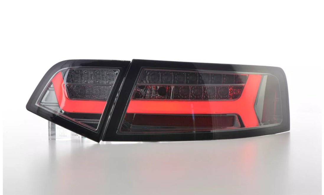 FK Pair LED REAR Lightbar LIGHTS Audi A6 4F C6 Saloon 08-11 S6 SEQ Black Smoke