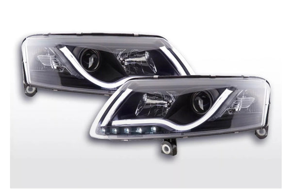 FK LED Headlights LED DRL Projector Audi A6 type C6 4F 04-08 black edition LHD