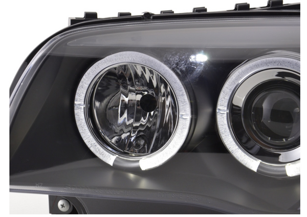 FK Pair LED Halo Ring Headlights DRL BMW 1-Series E87 E88 E81 E82 1M LHD 04-11