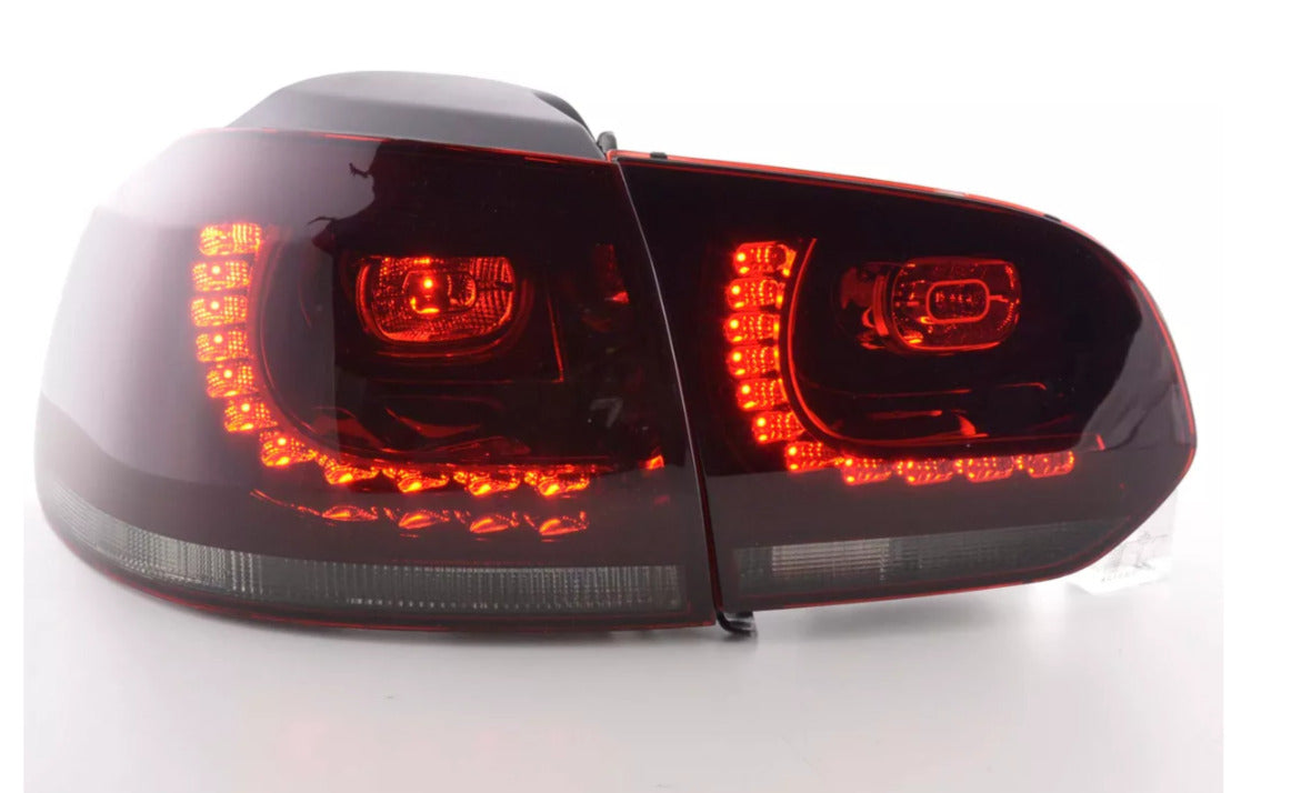 FK VW GOLF MK6 MK 6 08-12 1K LED REAR LIGHTS LAMPS TAIL BLACK LHD GTI LOOK