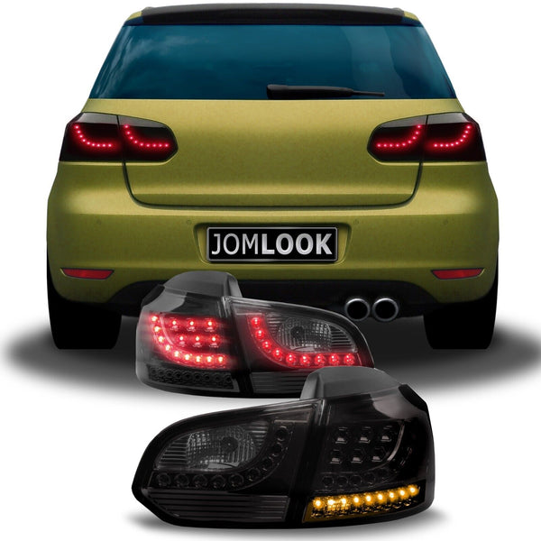 JOM Set LED DRL Lightbar REAR Lights Tail smoke black VW Golf 6 MK6 08-12 LHD