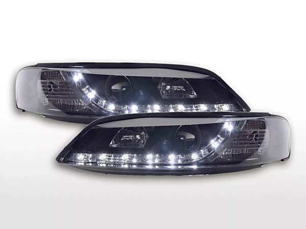 FK LED Halo LIGHTBAR LUXE Headlights DRL Vauxhall Opel Vectra B 96-99 black LHD