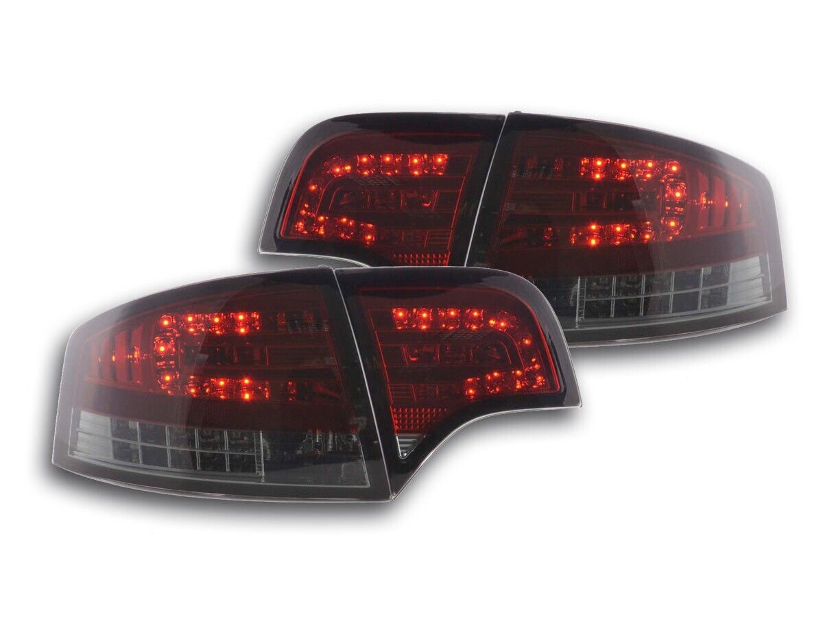 FK LED REAR Lights DRL Lightbar TAIL LIGHTS Black Audi A4 04-07 B7 8E Saloon LHD