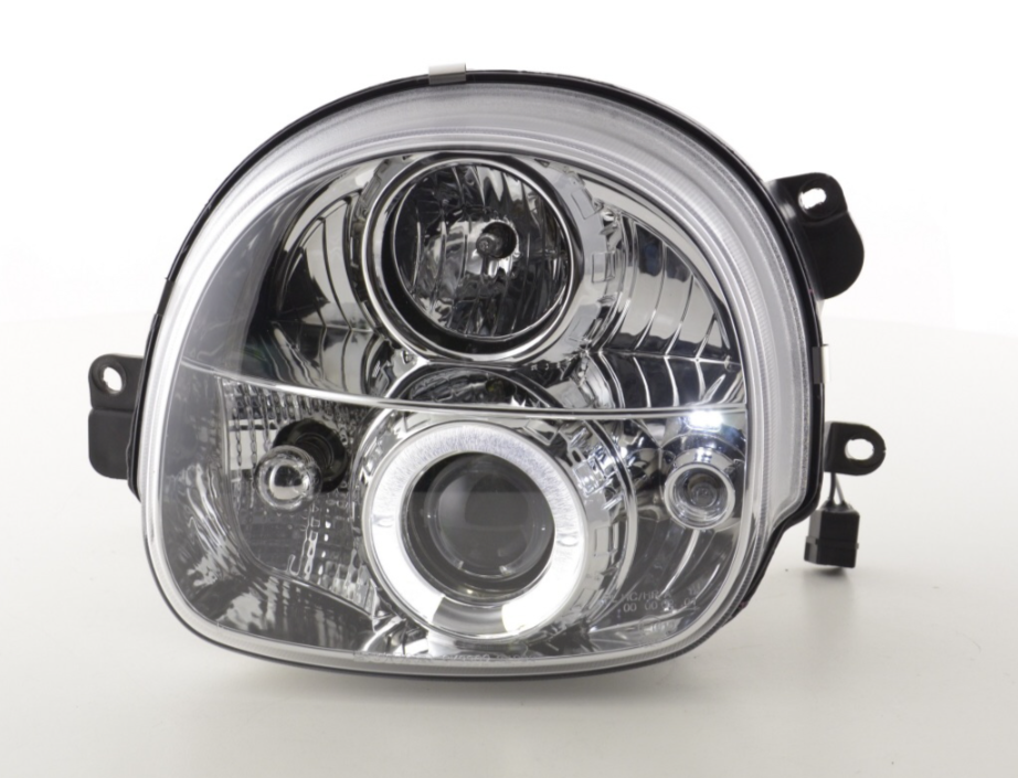 FK Pair LED DRL Halo Ring Eye Headlights Renault Twingo 1 MK1 93-00 chrome LHD