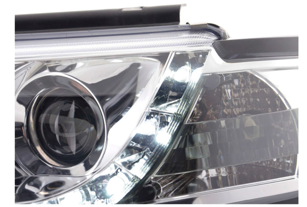 FK pairLED DRL Halo Eye Lightbar Headlights VW Passat 3B B5 97-00 br chrome LHD