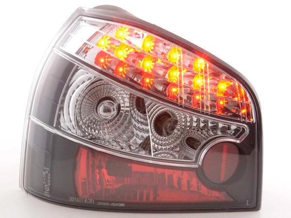 FK Pair LED Lightbar Rear Lights Tail Lamps Audi A3 8L 96-02 Black S3 LHD