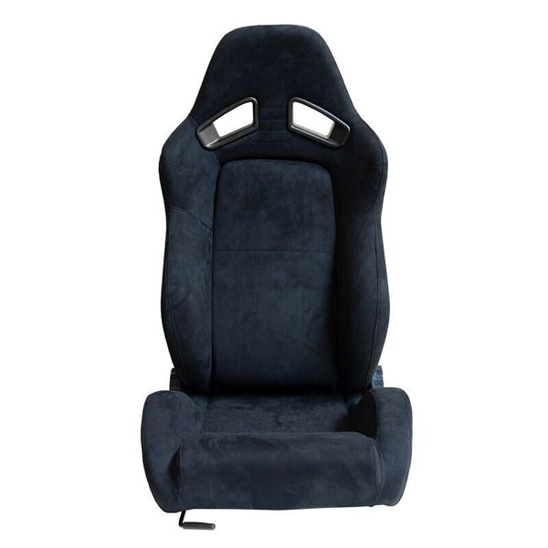 AS x1 Univ Suede Alcantara Recline Luxury Feel Bucket Seat Black inc slides