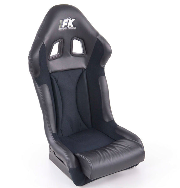 FK Pair Universal Full Bucket Sports Seats - Deluxe FG Glossy Back Black Edition