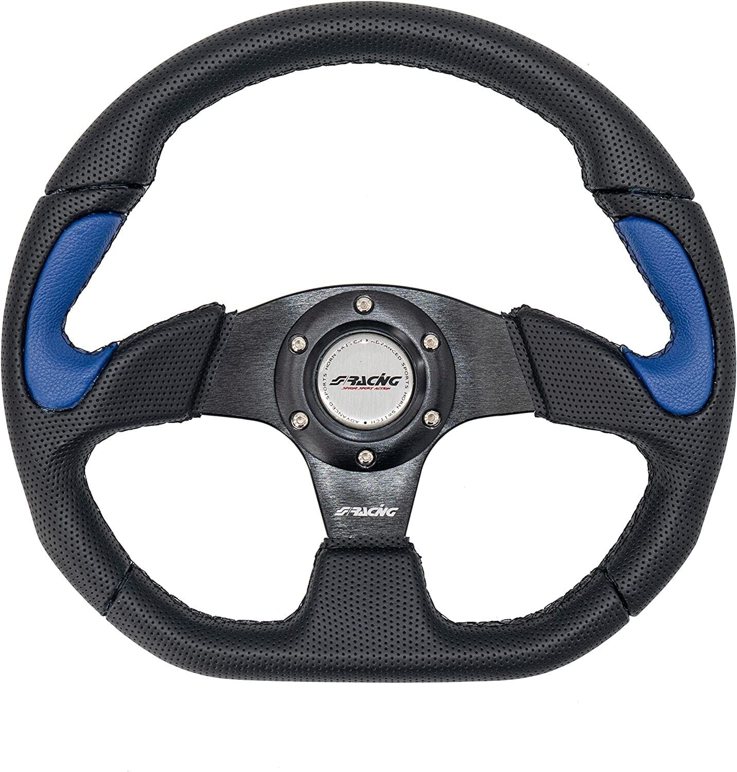 Simoni Racing X2330PUN/PA Universal Steering WHEEL Black Blue Flat Bottom perfor