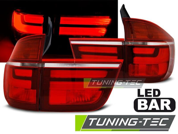 Tuning-Tec Pair LED DRL Lightbar Rear Lights BMW X5 E70 07-10 Red Edition LHD