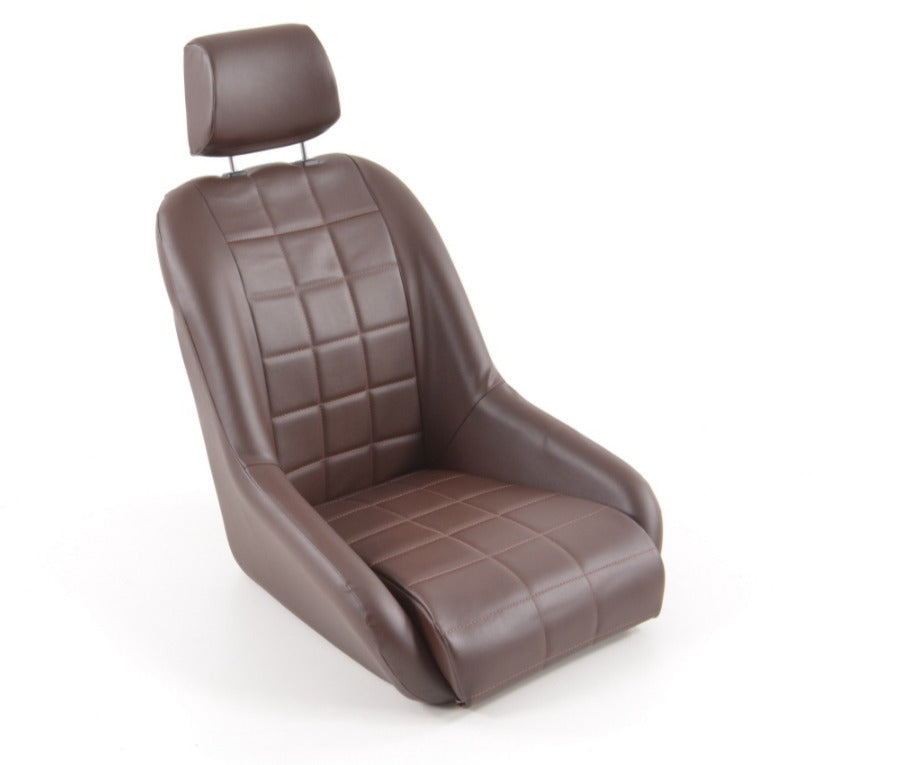 FK Pair Brown Universal Classic Car Retro Kit Speedster Sports Full Bucket Seats