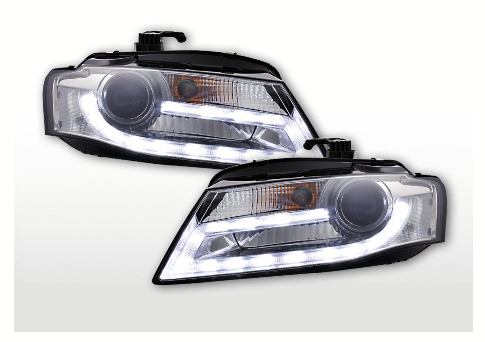 FK Pair LED DRL Lightbar Headlights XENON Audi A4 B8 8K 08-12 inc servo S4 LHD