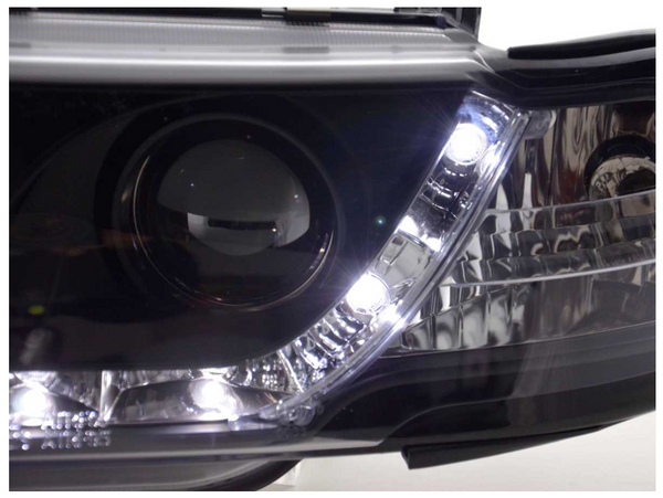 FK Vauxhall Opel Astra F 95–97 LED DRL Lightbar Halo Projektor Scheinwerfer LHD