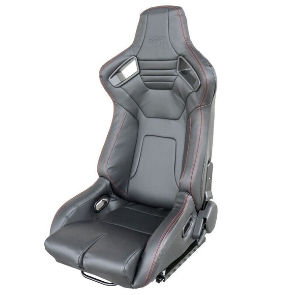 Simoni Racing x1 Emmerson Universal Bucket Seat Black Carbon Red Stitch Car Sim