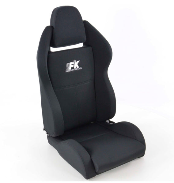 FK Universal Reclining HEATED Bucket Sports Seats Black Textile Heating Heater