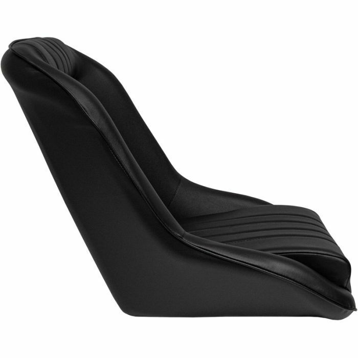 AS x1 Classic Car Retro Kit Sports Fixed Back Bucket Seat Black PVC inc slides