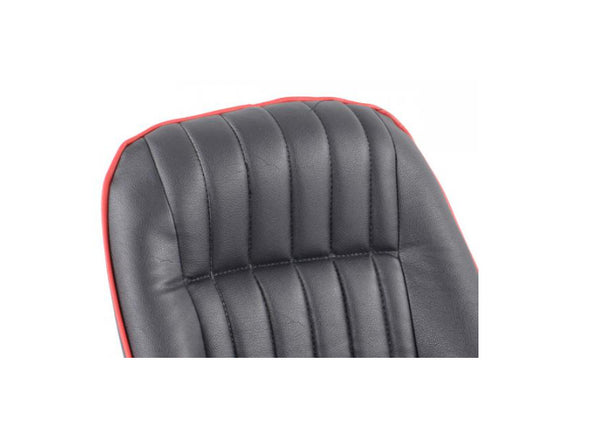 FK x2 Black Red Piping Classic Car Retro Speedster Car Bucket Seats - No Rails