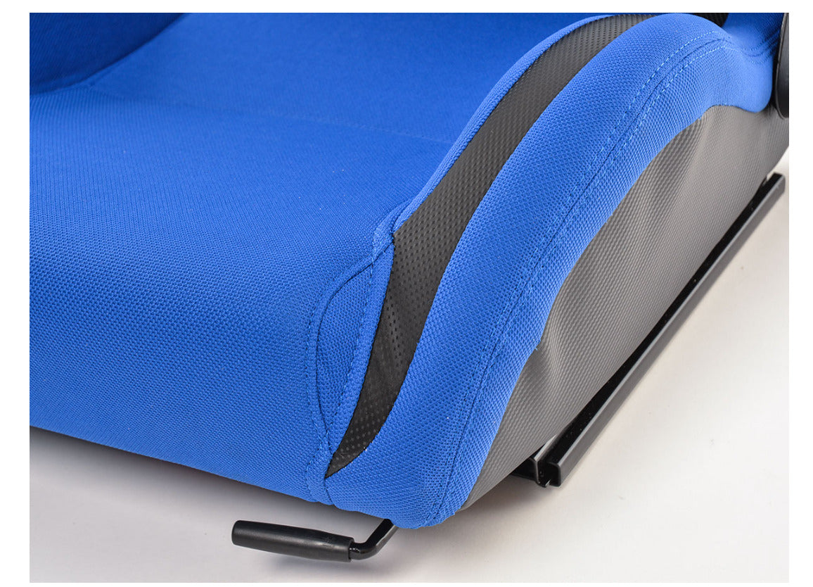 FK Universal Reclining Bucket Sports Seats - RS Carbon Fibre Design Blue Edition