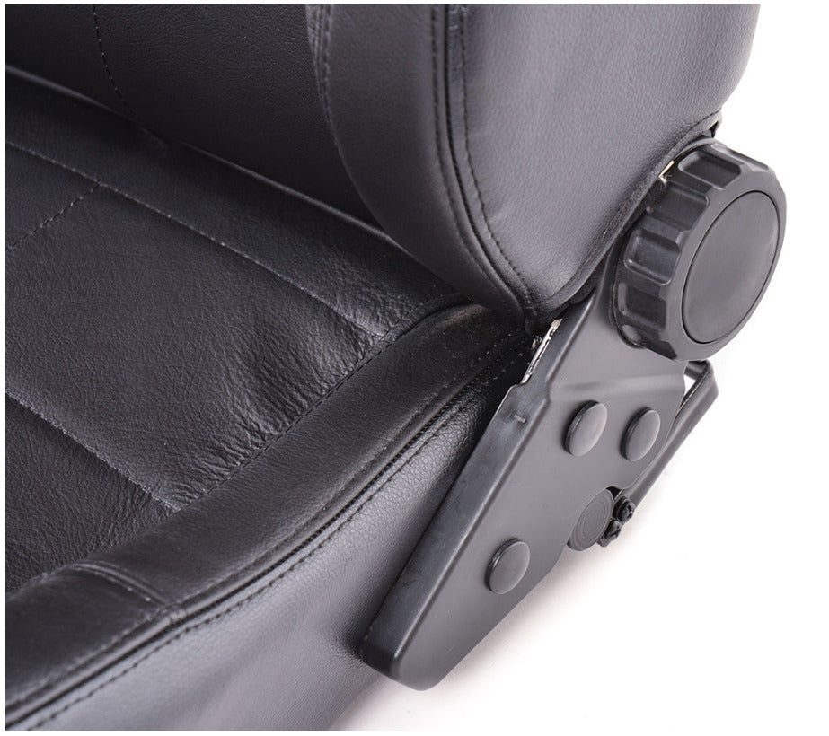 FK Universal Reclining Bucket Sports Seats - Black Square Edition inc slides