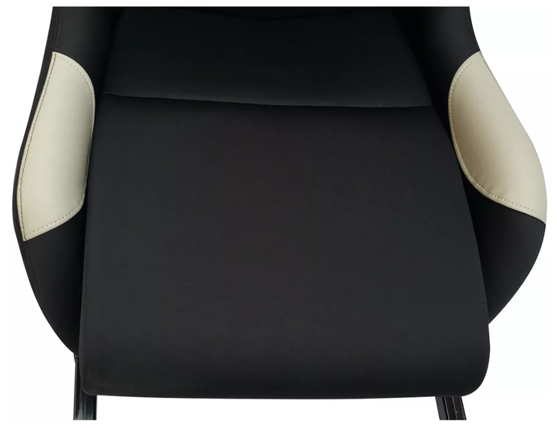 Driving Game Chair Sim Racing Seat & Frame Xbox PS PC Gaming Black Grey Textile