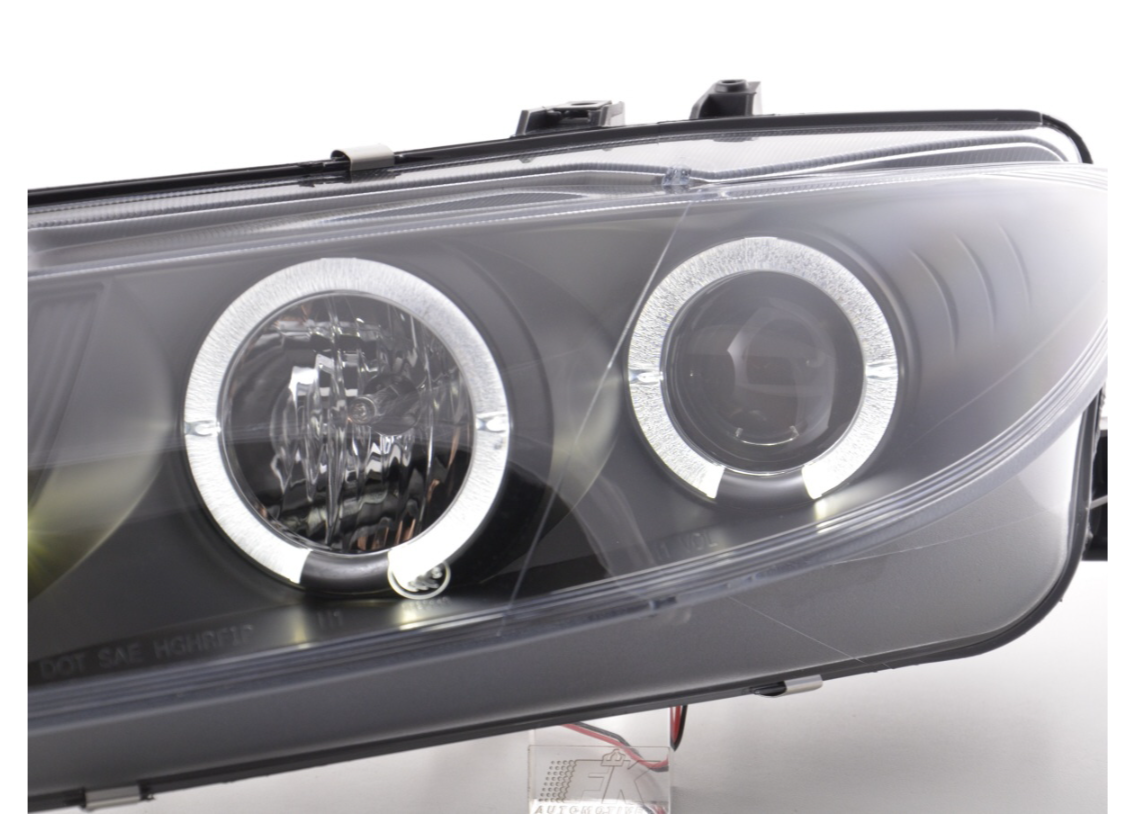 FK LED DRL Halo Ring Lightbar Headlights Mazda 6 Saloon 02-07 black GG GY GG1