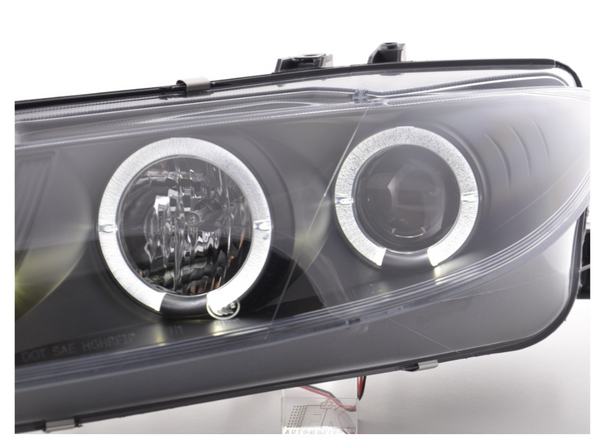 FK LED DRL Halo Ring Lightbar Headlights Mazda 6 Saloon 02-07 black GG GY GG1