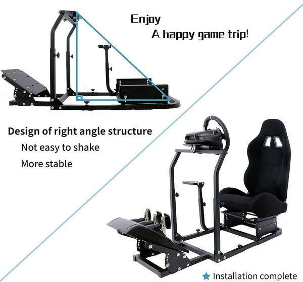 AZ Driving Game Sim Racing Frame Rig for Seat Wheel Pedals Xbox PS PC Console F1