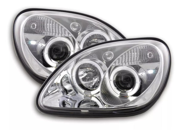 FK LED DRL Angel Eye Halo Ring Headlights Mercedes SLK R170 96-02 AMG 170 LHD