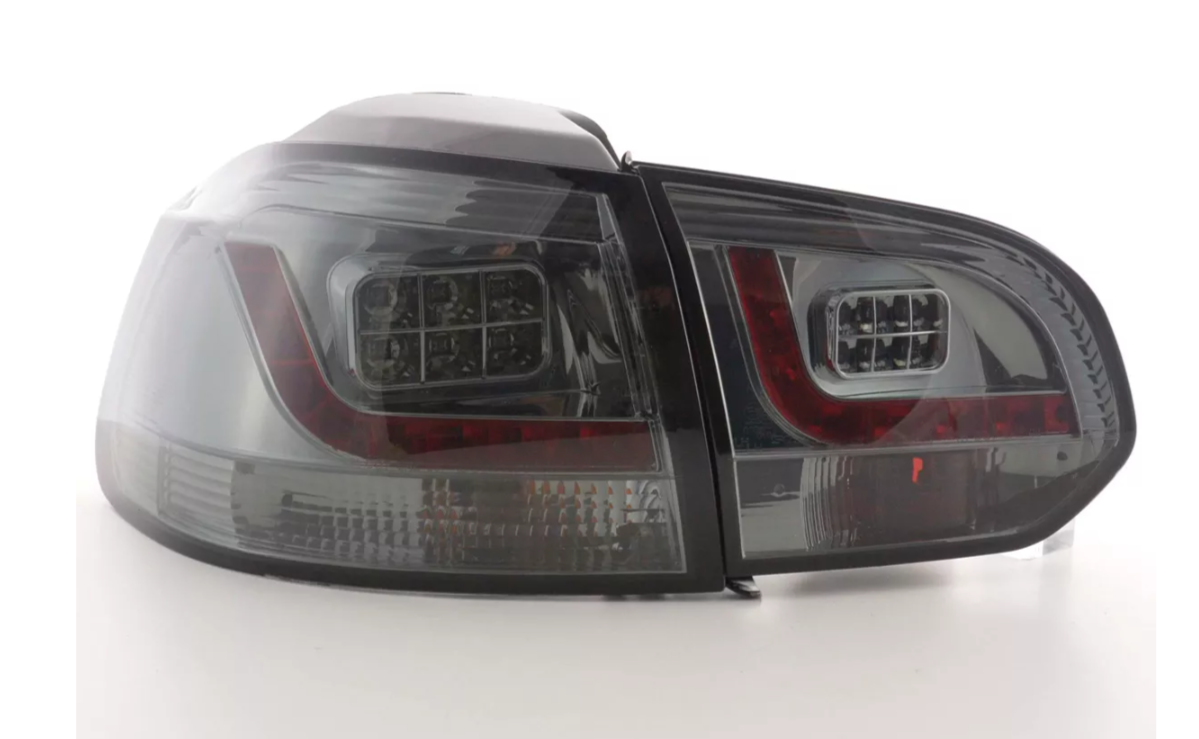 FK Set VW GOLF MK6 MK 6 08-12 1K LED REAR LIGHTS Lightbar BLACK SMOKE LHD GTI